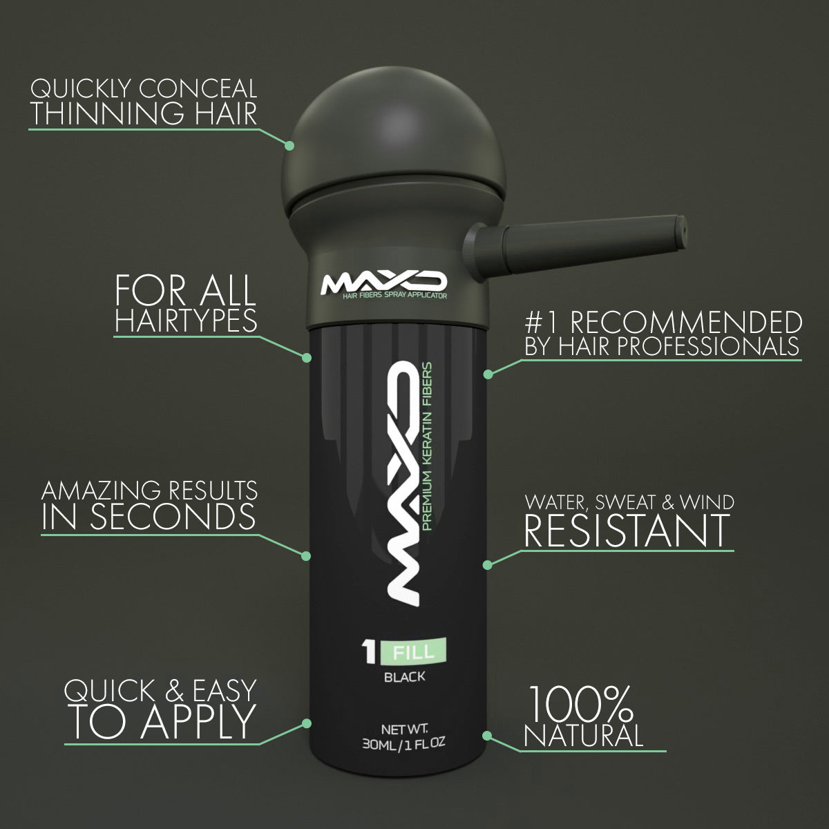 MAXD Hair Thickening Fibers